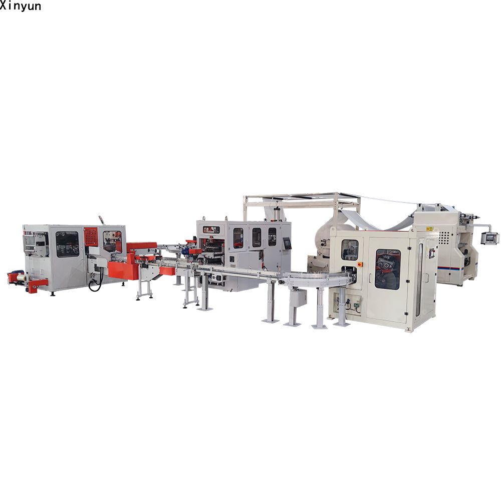 Automatic transferring facial tissue paper making machine production line