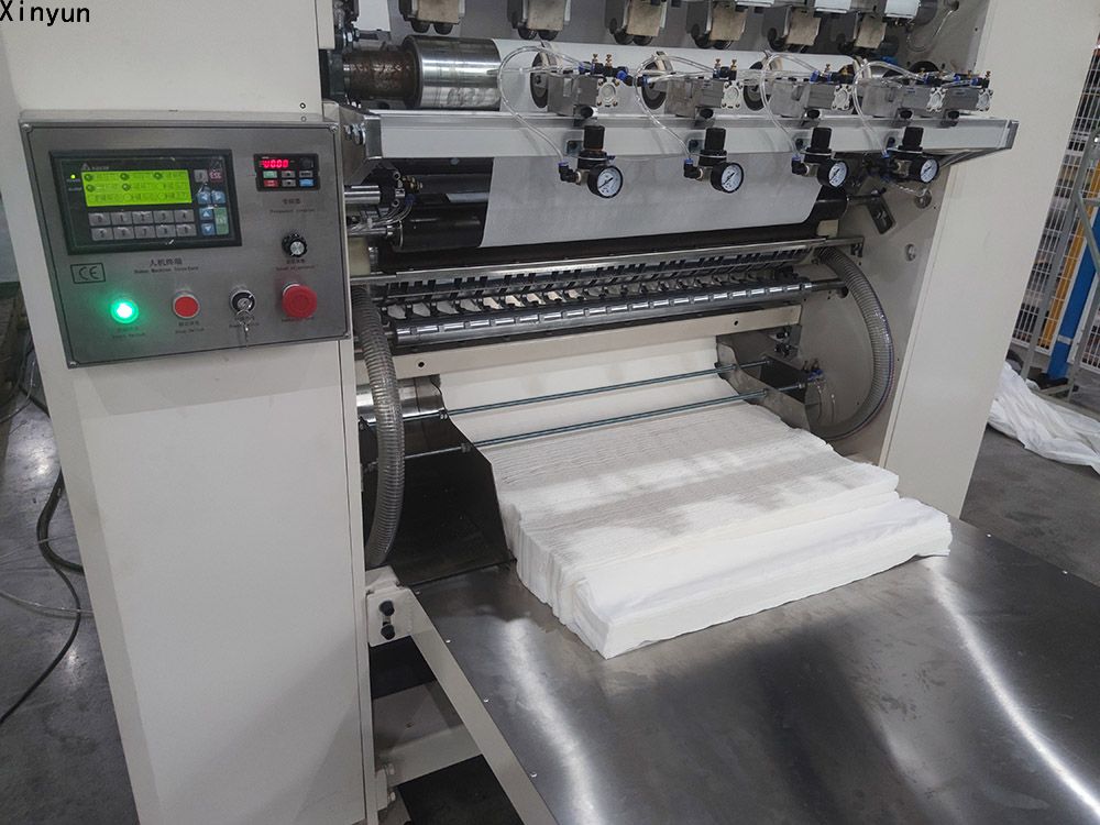 4 lines V fold hand towel paper folding machine